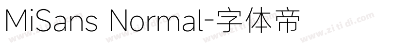 MiSans Normal字体转换